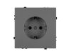 Розетка зк со шторками софт-тач серый базальт Arlight SCT-MEU-SFPL-GR (250V, 16A) 054279(1)