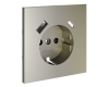 Накладка для розетки с заземлением и защитными шторками, с USB A+C Voltum S70 (шелк) VLS001004