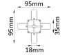 Соединитель X-образный (однофазный) Crystal Lux CLT 0.211 CLT 0.211 04 WH