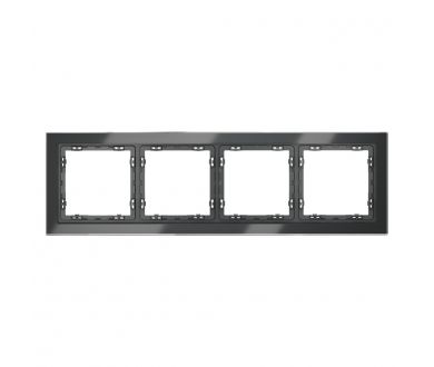 Рамка на 4 поста Voltum S70 VLS110407 (графит, стекло)