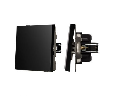 Механизм выключателя одноклавишный проходной Arlight SWT-TENDO-MKP1-PL-BK (230V, 10A) 054041