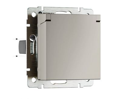 Розетка с/з с защитной крышкой и шторками Werkel W1271204 4690389211980 a069464