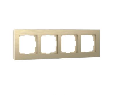 Рамка Werkel Aluminium на 4 поста шампань алюминий W0021711 4690389158162