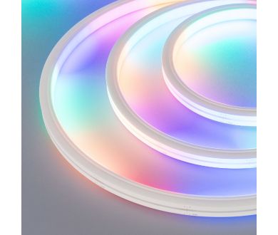 Лента герметичная Arlight SPI MOONLIGHT-TOP-B84-13x12mm 24V RGB-PX7 (18 W/m, IP67, 5m, wire x2) 041016