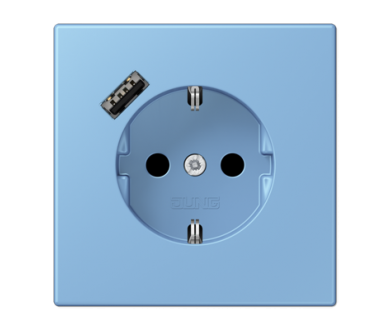 Розетка 2K+З USB Typ A Jung LC1520-18A256