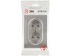 Розетка Эра Arktik 16-2105-07 двойная с заземлением 2X2P+E Schuko со шторками 16А-250В титан Б0070460