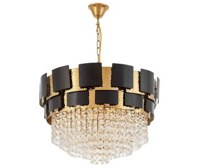 Подвесная люстра Lumina Deco LDP 7045-600 BK+GD