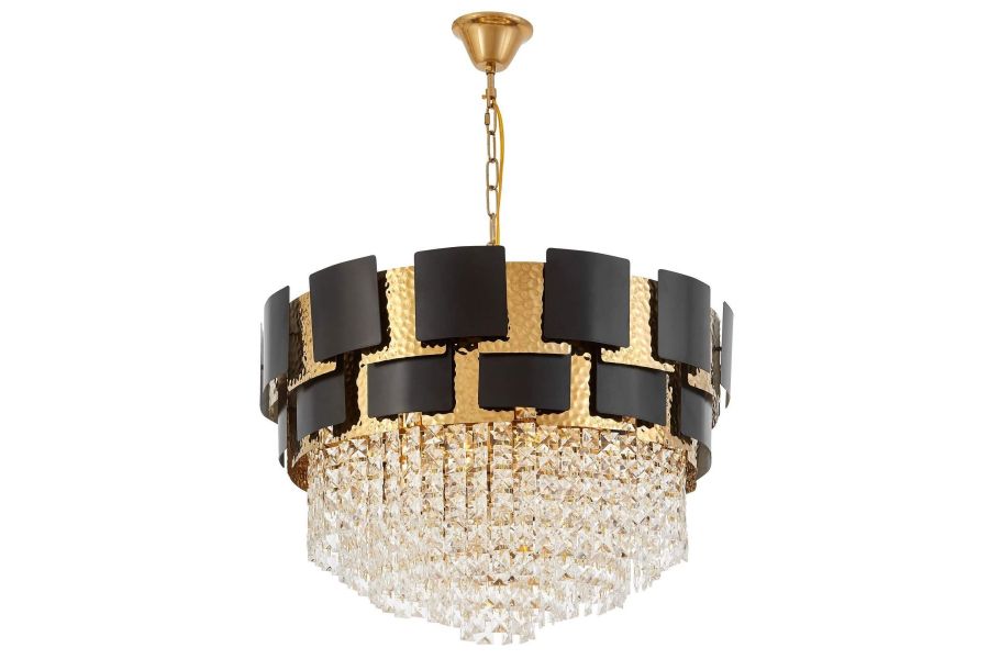 Подвесная люстра Lumina Deco LDP 7045-600 BK+GD