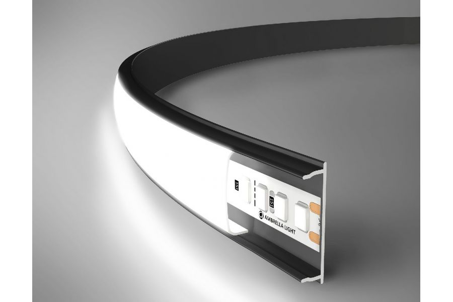 Алюминиевый накладной профиль Ambrella Light Alum Profile GP1600BK