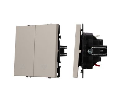 Выключатель управления шторами 2 кл софт-тач кашемир Arlight SWT-MKR2-SFPL-CA (250V, 10A) 059434(1)