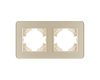Рамка на 2 поста стеклянная Arlight FRM-OMALI-GS-2-GD 049695