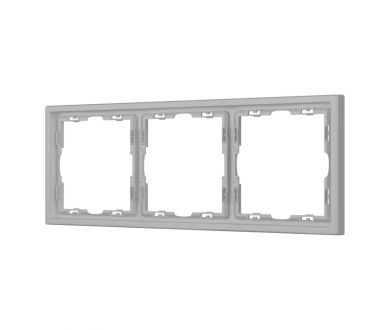 Рамка универсальная пластиковая софт-тач 3 поста никель Arlight FRM-SFPL-3-IS 059459(1)