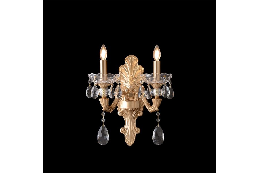 Бра Crystal Lux ELIZABETH AP2 BRASS