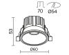 Встраиваемый светильник Maytoni Round DL058-7W2.7K-B