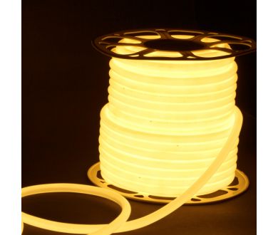 Светодиодный гибкий неон Elektrostandard 220V 9,6W 144Led 2835 IP67 круглый теплый белый, 50 м 4690389167485