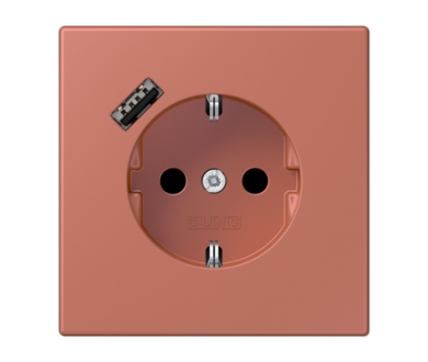 Розетка 2K+З USB Typ A Jung LC1520-18A236