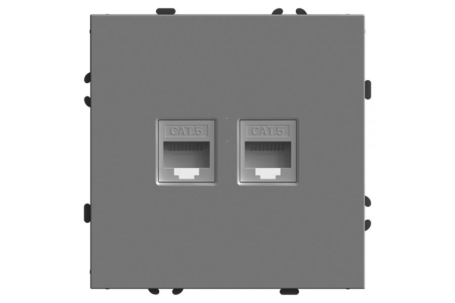 Розетка компьютерная 2-местная RJ-45 Stekker Эмили RST00-5111-10 49952