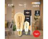Лампа светодиодная Эра E27 7W 2400K F-LED ST64-7W-824-E27 gold Б0047664