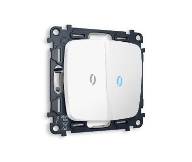 Комплект механизма 2-кл выключателя с подсветкой Ambrella Volt Omega MO124020