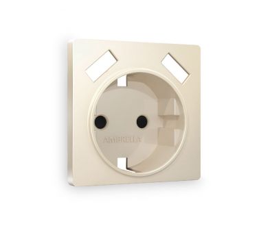 Лицевая панель для розетки с/з со шторками 2USB A+A Ambrella Volt Alfa AP3290