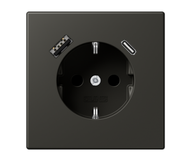 Розетка 2K+З USB Typ AC Jung LC1520-15CA259