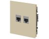 Розетка Эра Arktik 16-3108-04 информационная двойная 2XRJ45 шампань Б0070487