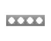 Рамка на 4 поста пластиковая Arlight FRM-PERIO-PL-4-GR 049760