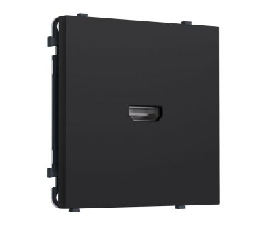 Комплект механизма розетки HDMI 2.1 SIGMA Черный Мягкое касание 30V/900MS 4K-120HZ 8K-60Hz QUANT PRO Ambrella Volt MS994030 (SP9940, PR223)