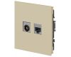 Розетка Эра Arktik 16-3110-04 комбинированная RJ45+TV шампань Б0070497