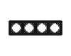 Рамка на 4 поста стеклянная Arlight FRM-OMALI-GS-4-BK 049701