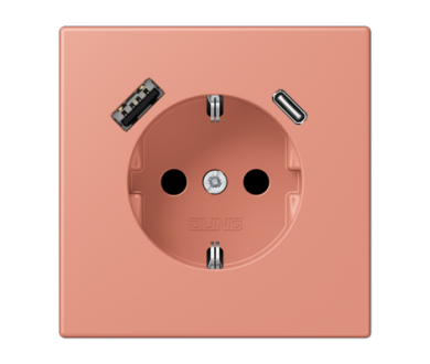 Розетка 2K+З USB Typ AC Jung LC1520-15CA233