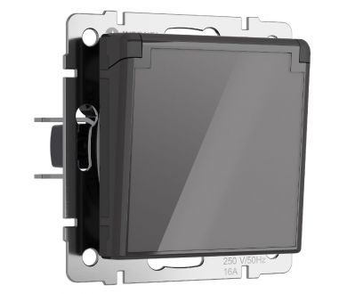 Розетка с заземлением, крышкой и шторками Werkel 4690389197529 W1171244 a064092