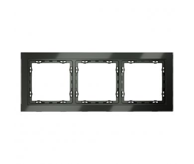 Рамка на 3 поста Voltum S70 VLS110306 (титан, стекло)