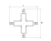Коннектор X-образный Lightstar Barra 504146