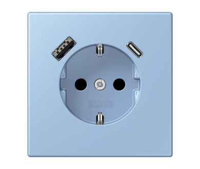 Розетка 2K+З USB Typ AC Jung LC1520-15CA207