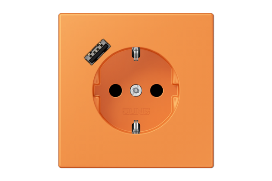 Розетка 2K+З USB Typ A Jung LC1520-18A225