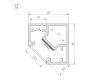 Профиль Arlight SL-KUB-DISPLAY-2525-2000 ANOD BLACK (Алюминий) 062894