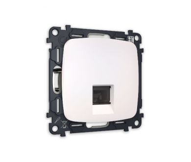 Комплект механизма компьютерной розетки RJ-45(8P8C) CAT6 со шторкой Ambrella Volt Omega MO212010