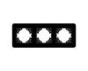 Рамка на 3 поста стеклянная Arlight FRM-OMALI-GS-3-BK 049697