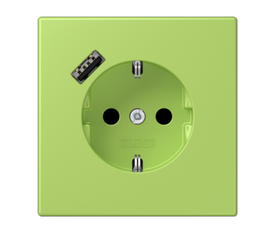 Розетка 2K+З USB Typ A Jung LC1520-18A221