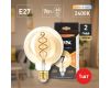 Лампа светодиодная Эра E27 7W 2400K F-LED G95-7W-824-E27 spiral gold Б0047663