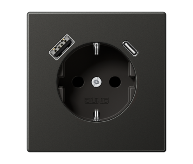 Розетка 2K+З USB Typ AC Jung AL1520-15CAAN