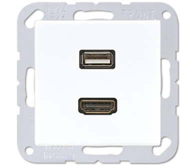 Купить Розетка HDMI/USB Jung MAA1163WW Розетка HDMI/USB Jung MAA1163WW