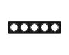 Рамка на 5 постов стеклянная Arlight FRM-OMALI-GS-5-BK 049705