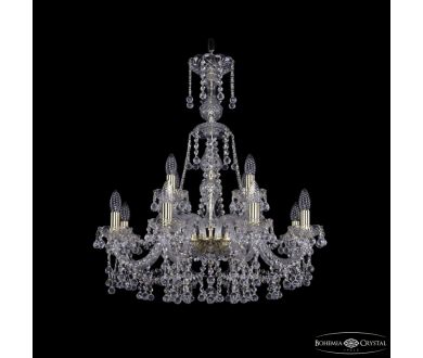 Подвесная люстра Bohemia Ivele Crystal 1409/8+4/240/XL-76 G