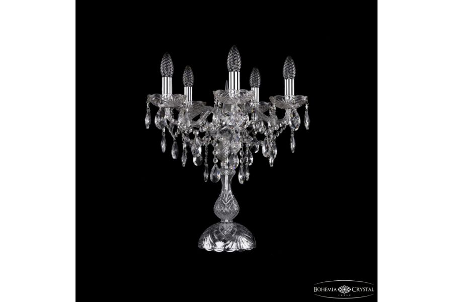 Настольная лампа Bohemia Ivele Crystal 1415L/5/141-47 Ni