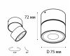 Накладной спот Italline IT02-010 black 4000K