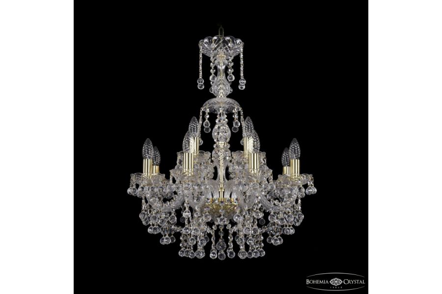 Подвесная люстра Bohemia Ivele Crystal 1409/8+4/195/XL-68 G