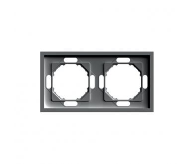 Рамка 2-местная Stekker Эмили PFR00-5002-09 антрацит soft touch 49937