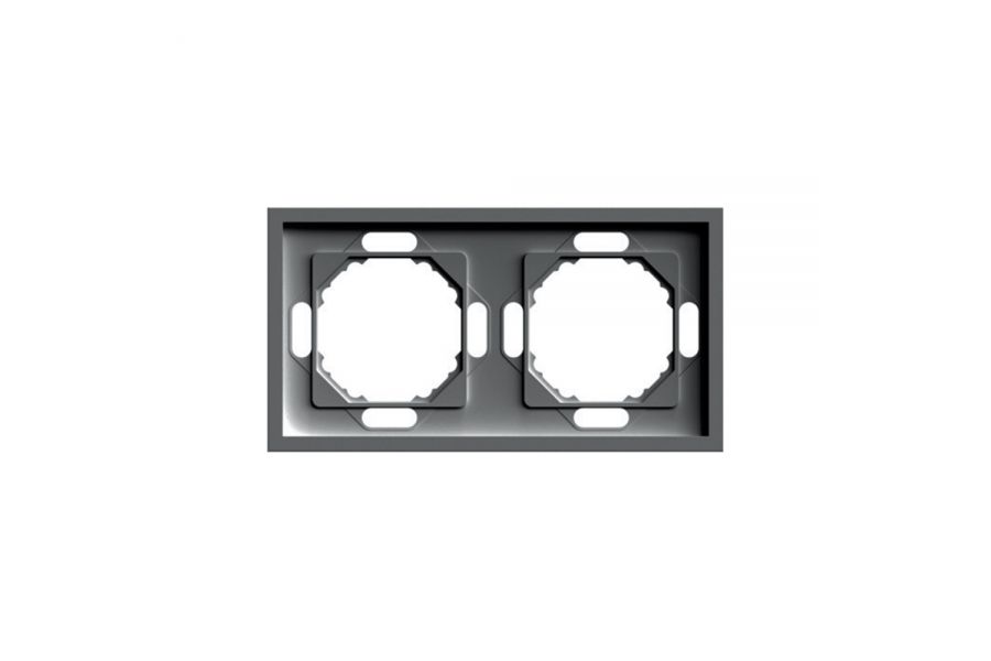 Рамка 2-местная Stekker Эмили PFR00-5002-09 антрацит soft touch 49937